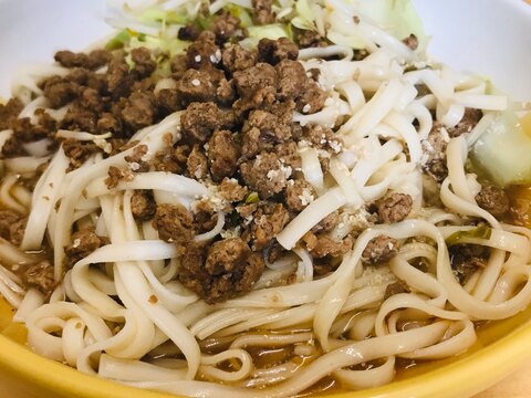 大豆ミートそぼろのゴマダレうどん